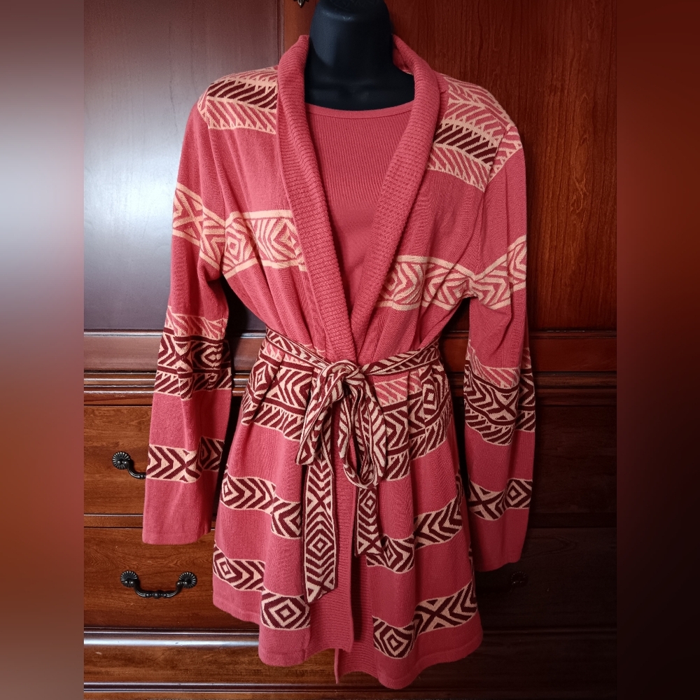 Pendleton Geometric Patterned Cardigan Sweater - … - image 2